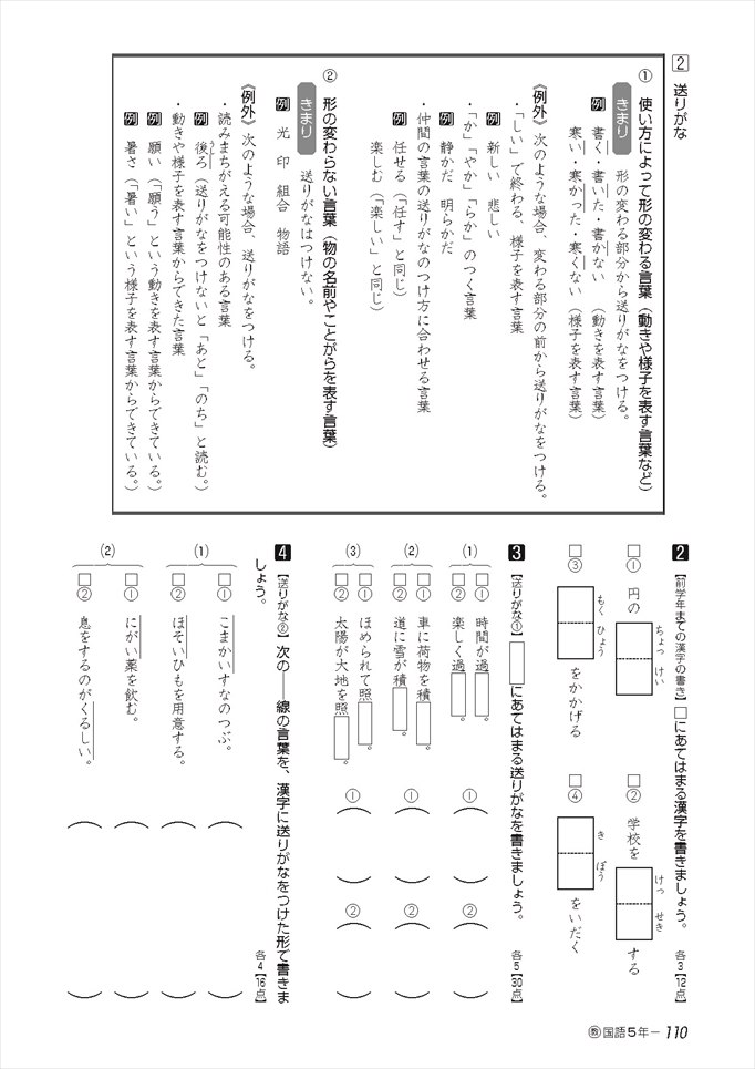 3.漢字の広場⑥《送りがなのきまり》